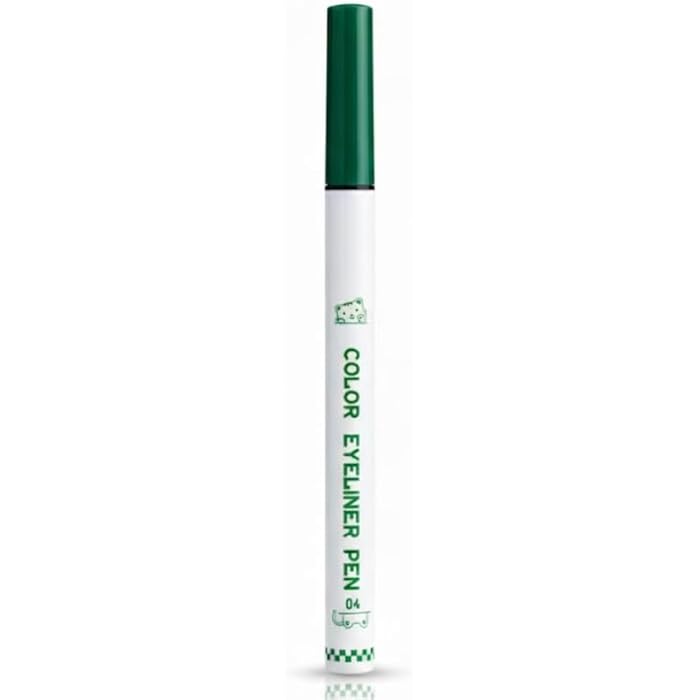 greenLiquid Eyeliner Pen and eyebrow - Waterproof Smudgeproof 12H Long Lasting Eyeliner Pen with Felt Tip For Women Eye Makeup, Smooth, Quick Drying, High Pigmented-N4 - Image 4